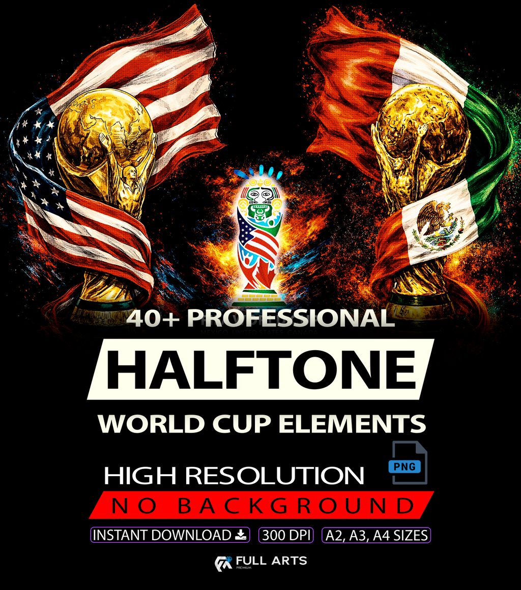 Pack 40+ Halftone Cup Elements Designs