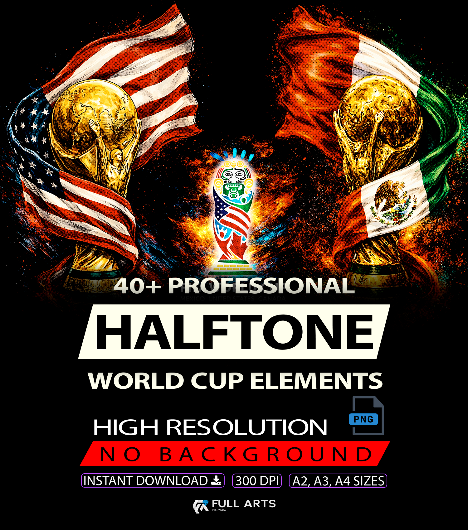 Pack 40+ Halftone Cup Elements Designs