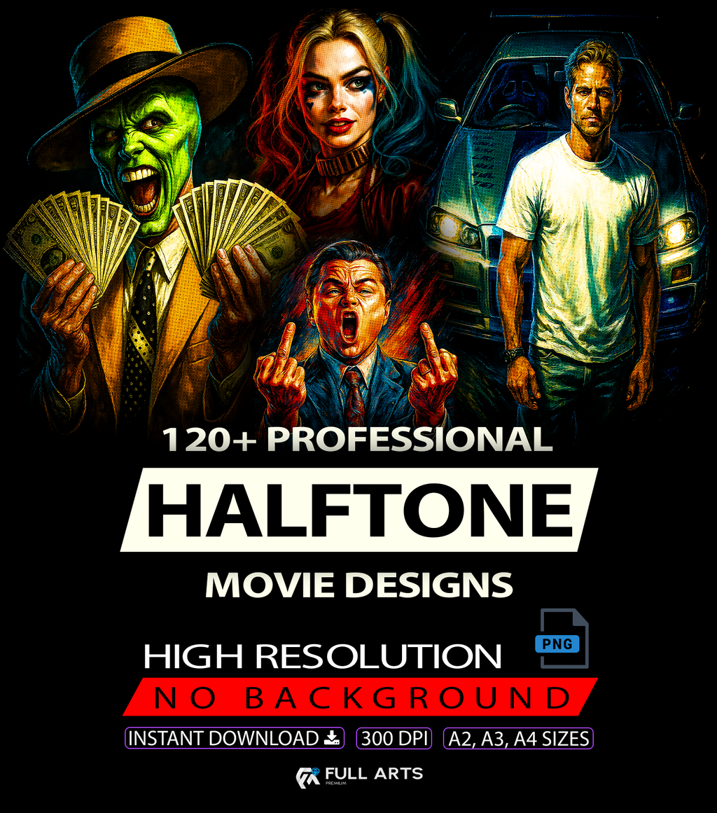 Pack 120+ Halftone Movie Designs