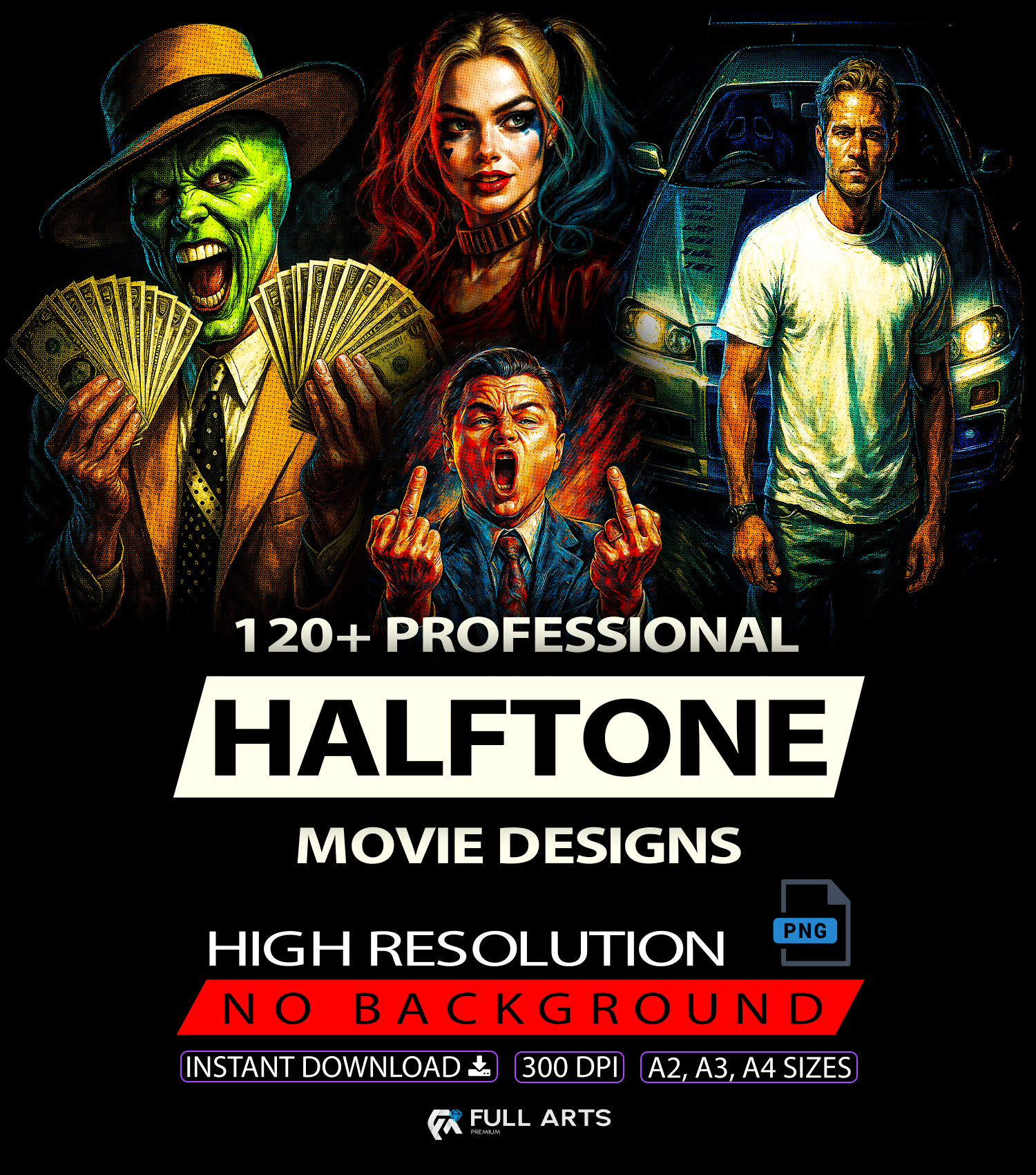 Pack 120+ Halftone Movie Designs