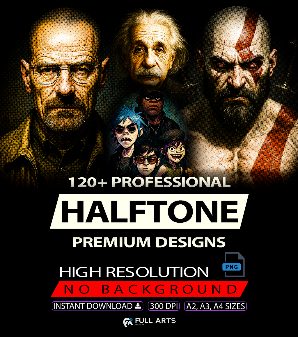 Pack 120+ Halftone Premium Designs