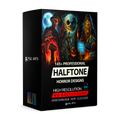 Pacote com mais de 145 designs de horror em meio-tom