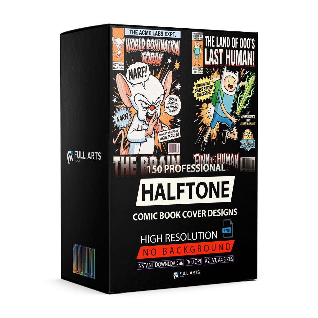 150 Comic Book Cover Halftone Designs