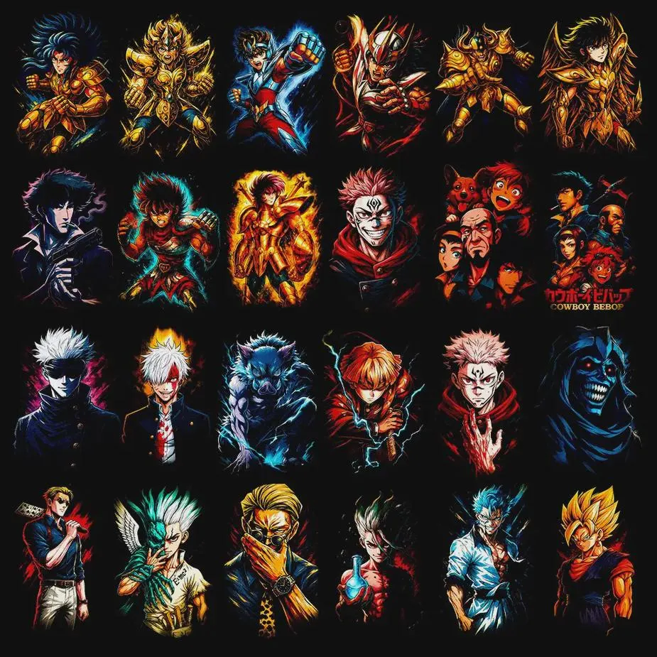Pack 130+ Halftone Anime Designs