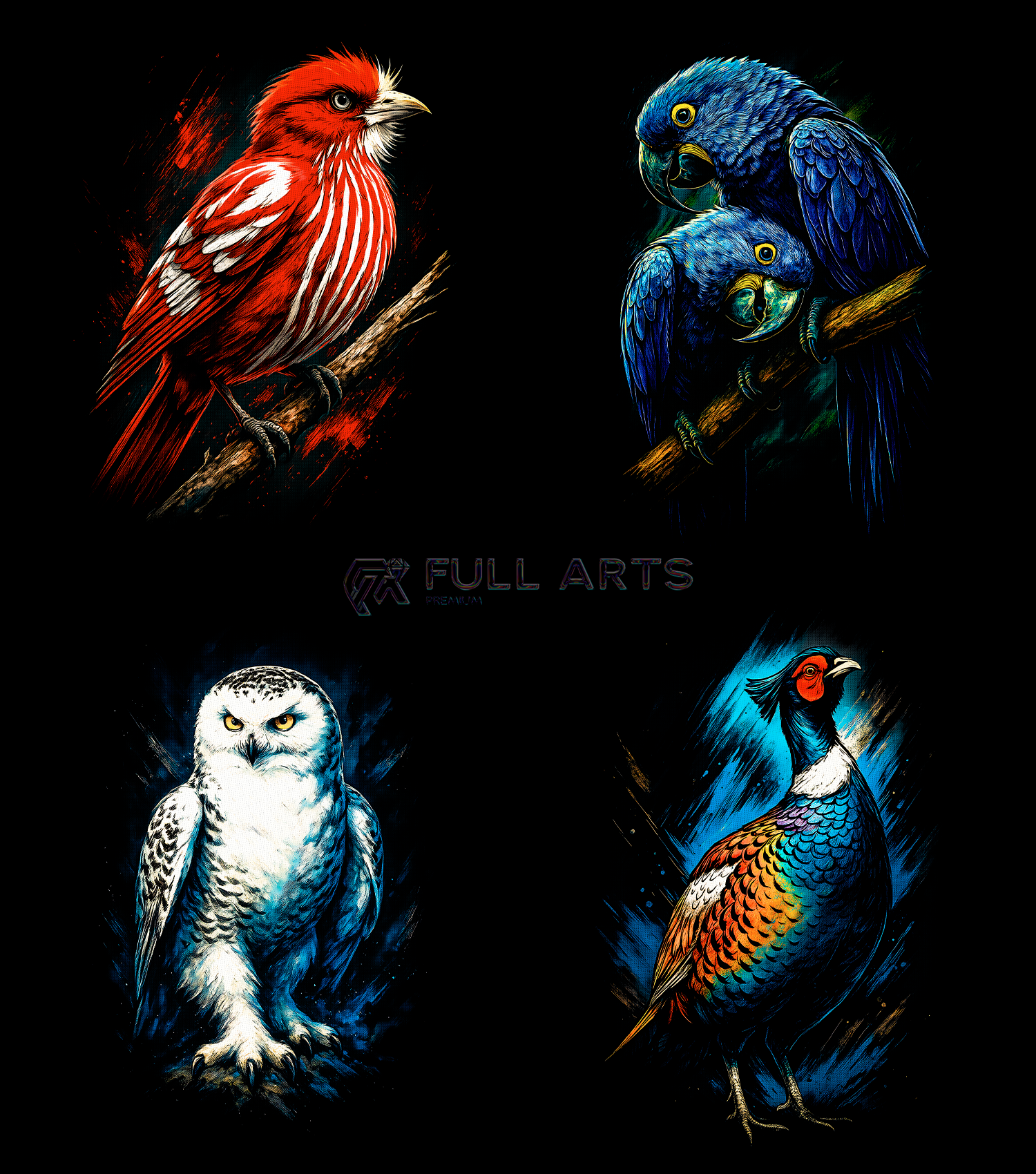 Pack 110+ Halftone Bird Designs