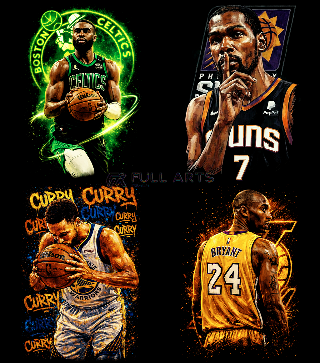 Pacote com mais de 75 Designs Halftone de Lendas da NBA