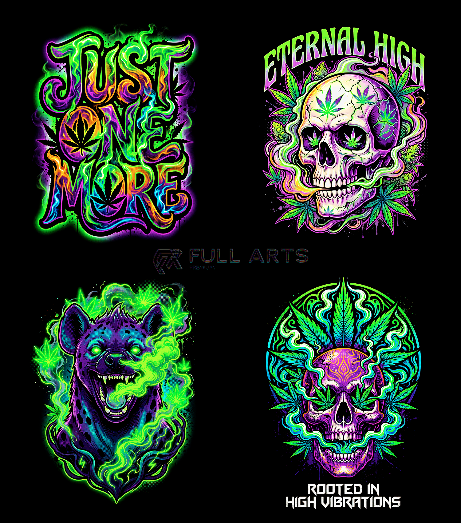 Pack 120+ Halftone Cannabis Designs