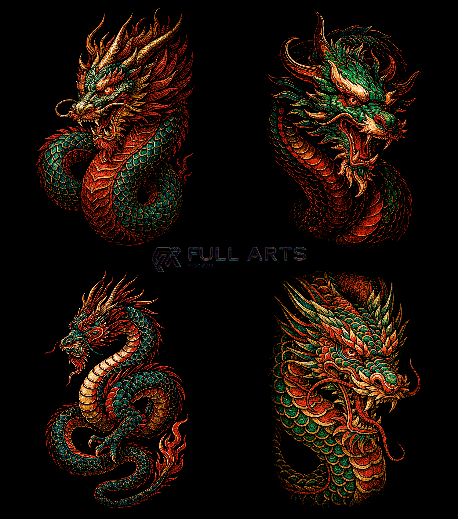 Dragon Pack 60+ Halftone Designs