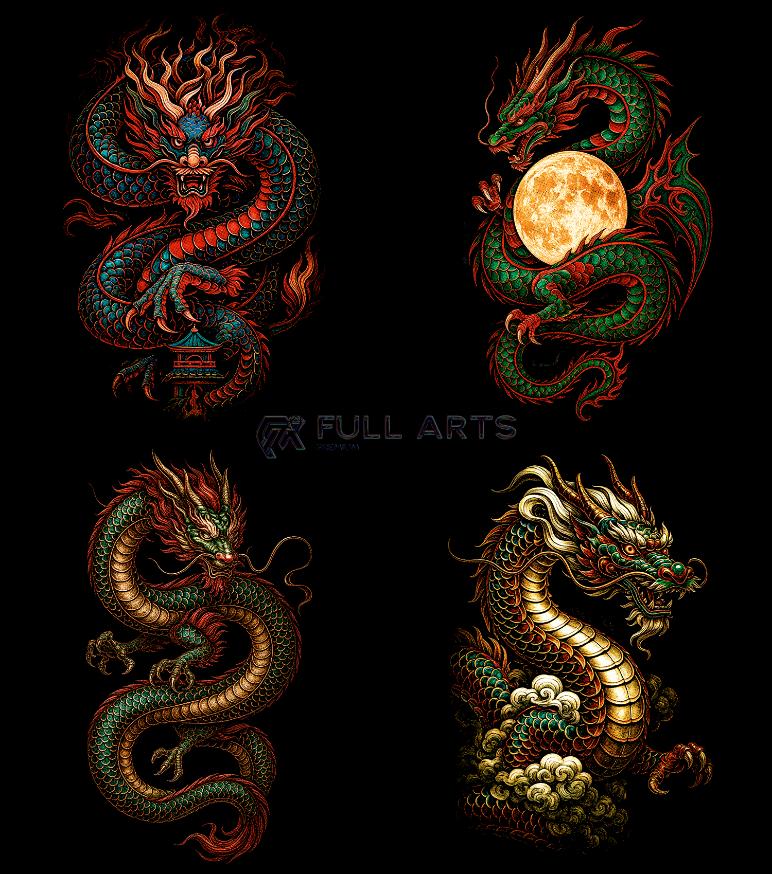 Dragon Pack 60+ Halftone Designs