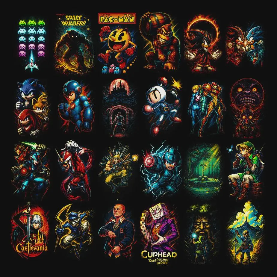 Pacote com mais de 145 designs de jogos em meio-tom