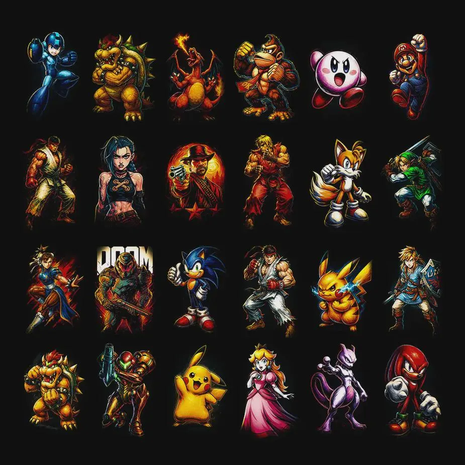 Pacote com mais de 145 designs de jogos em meio-tom
