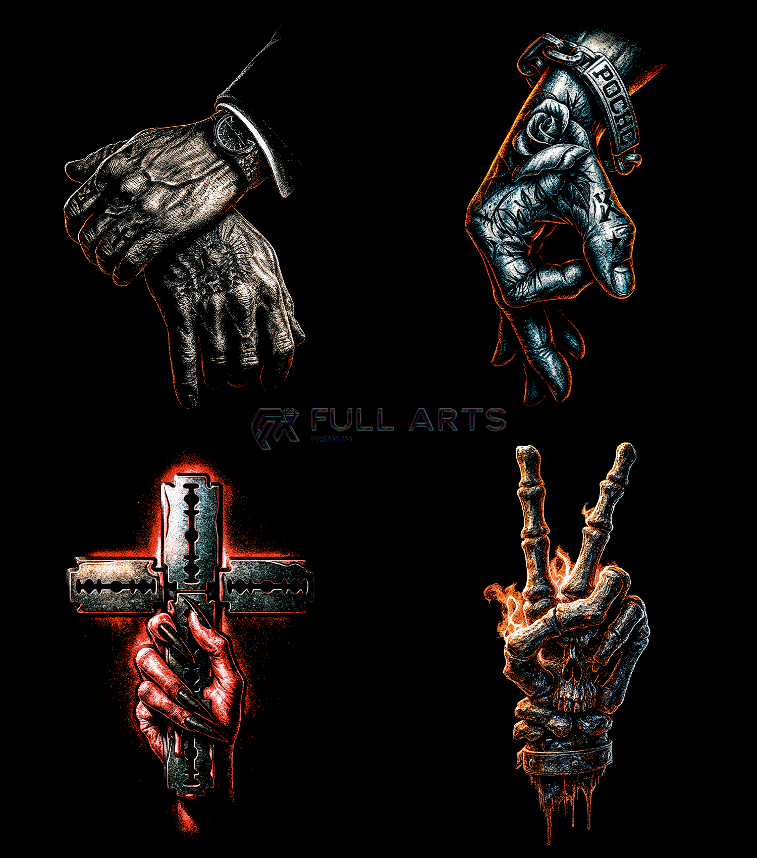 Streetwear Hand 70+ Halftone Designs