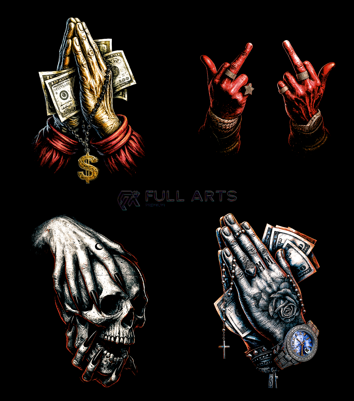 Streetwear Hand 70+ Halftone Designs