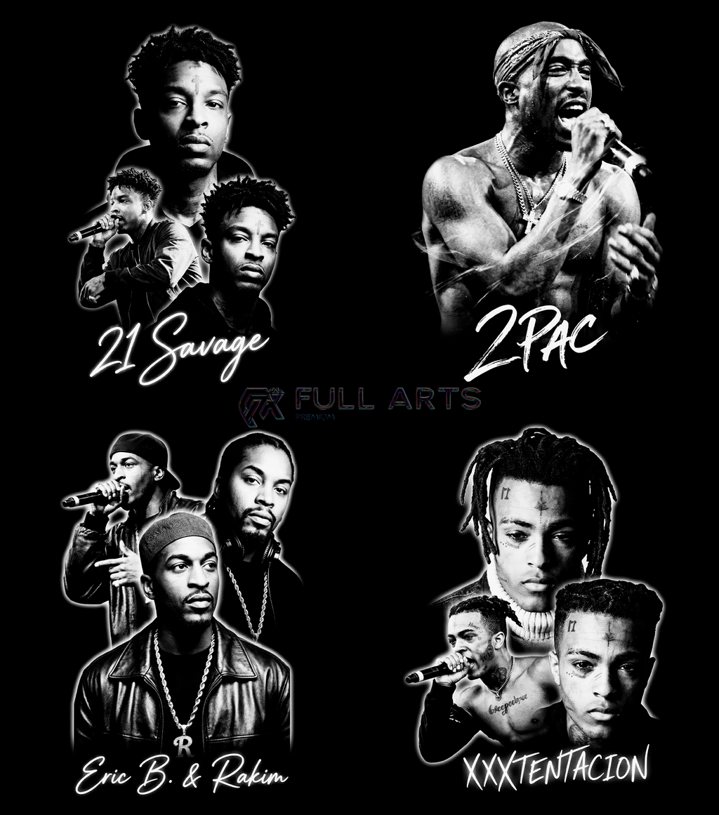 120+ Hip-Hop Monocromático em Halftone 