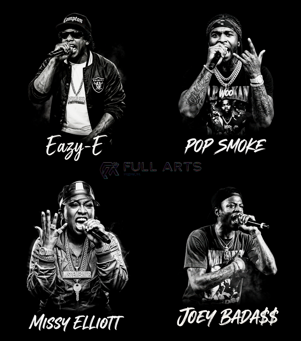 120+ Hip-Hop Monocromático em Halftone 