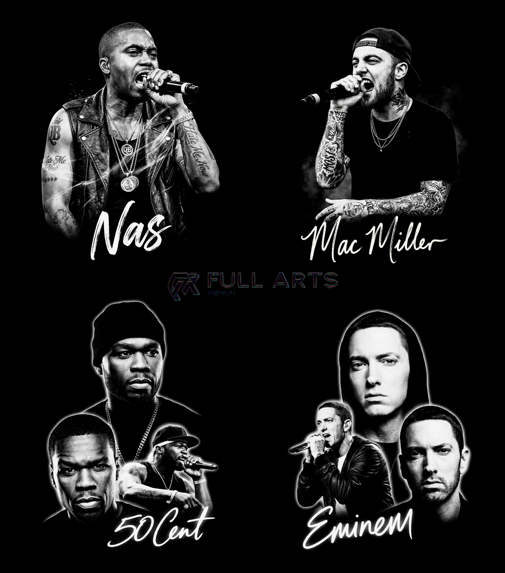 120+ Hip-Hop Monocromático em Halftone 