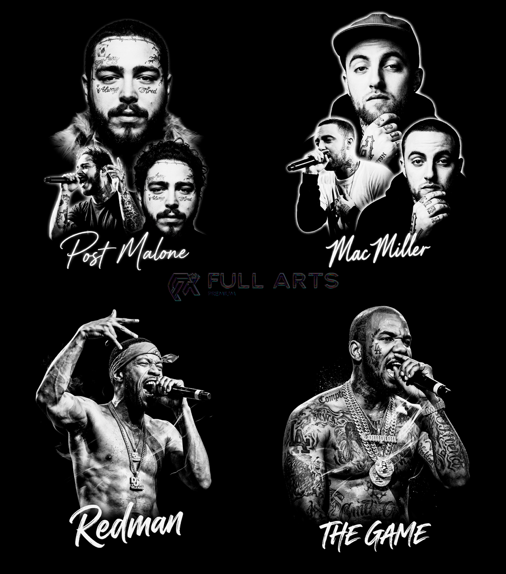 120+ Hip-Hop Monocromático em Halftone 