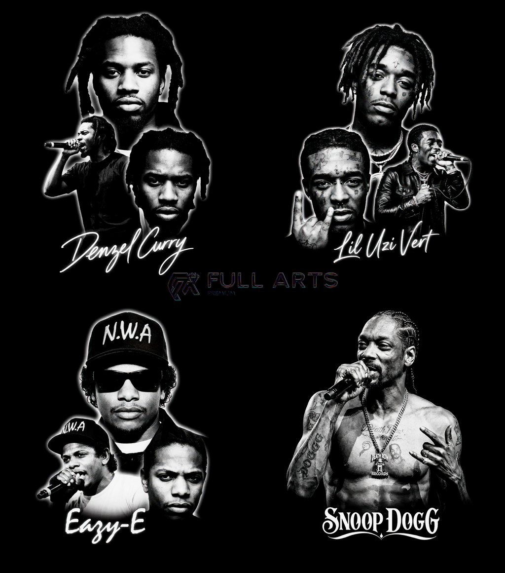 120+ Hip-Hop Monocromático em Halftone 