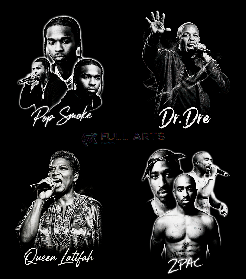 120+ Hip-Hop Monocromático em Halftone 