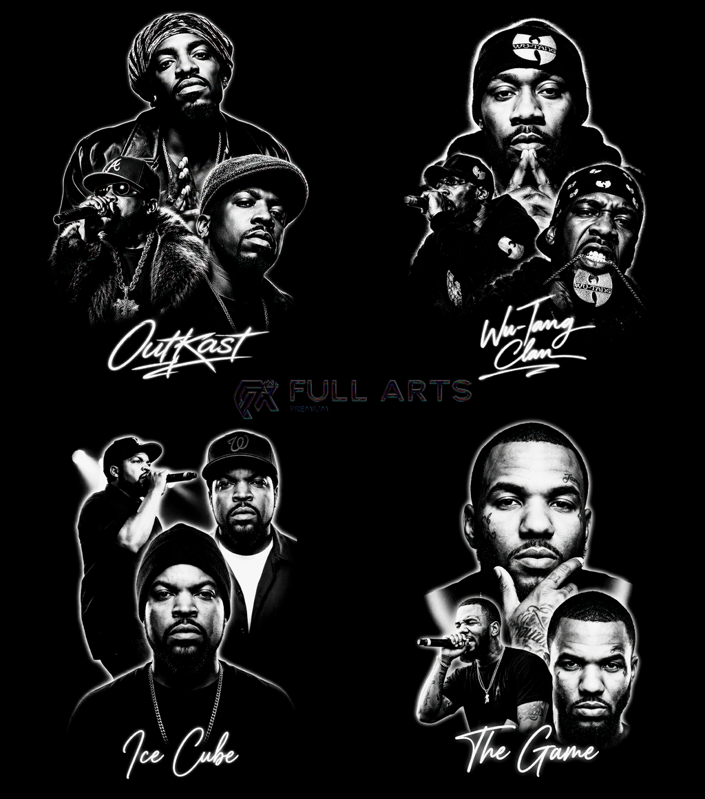 120+ Hip-Hop Monocromático em Halftone 