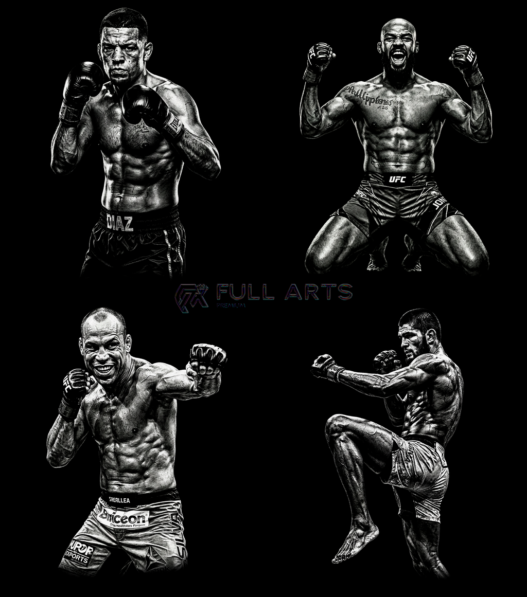Pacote de mais de 95 Designs Monocromáticos de Retícula de MMA