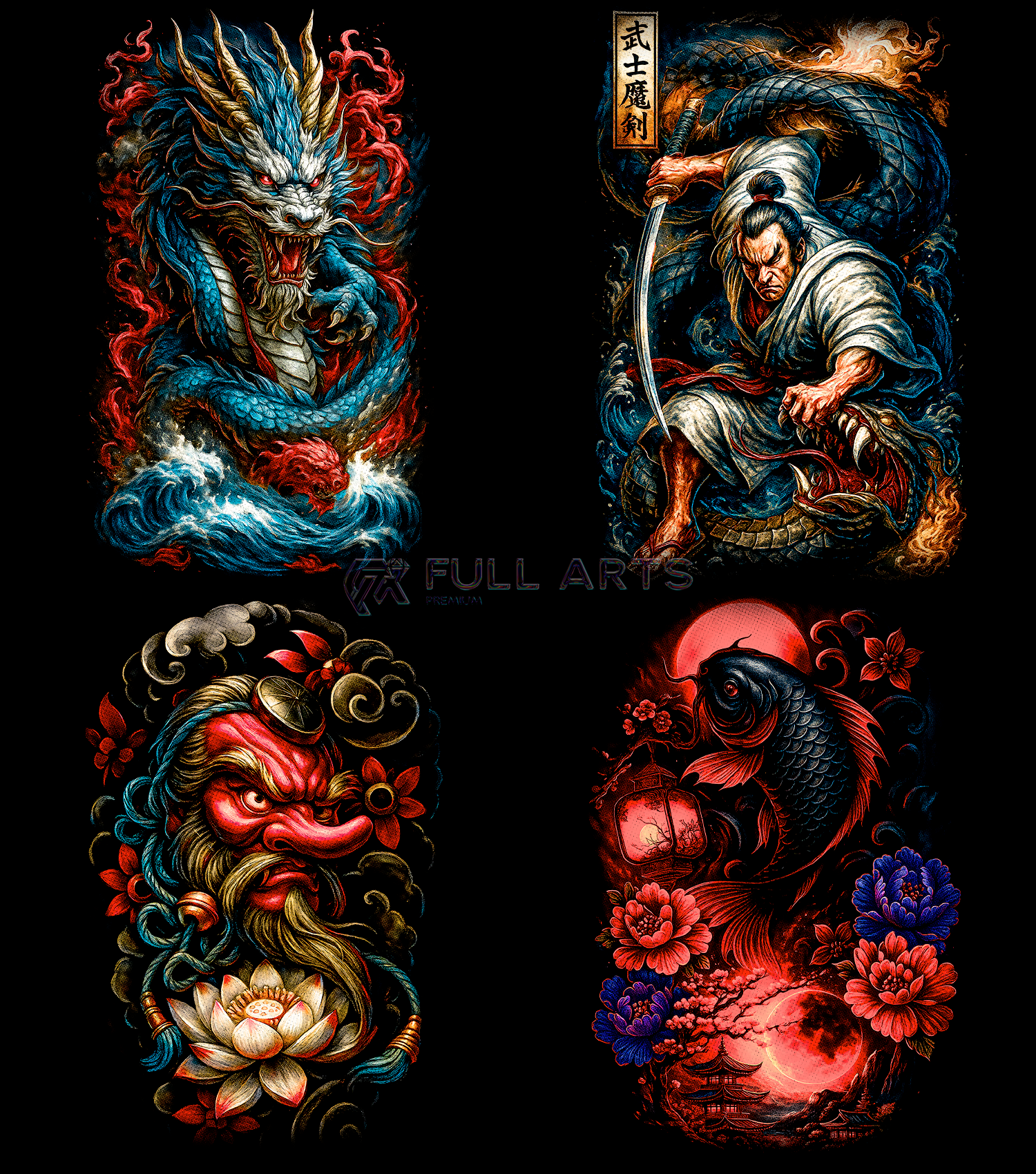 Pack 120+ Halftone Oriental Designs