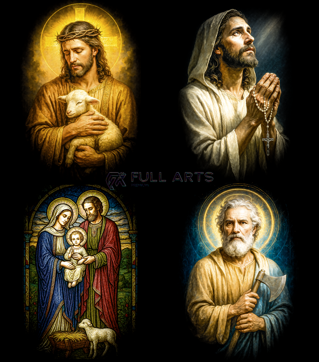 Pack 110+ Halftone Christian Designs