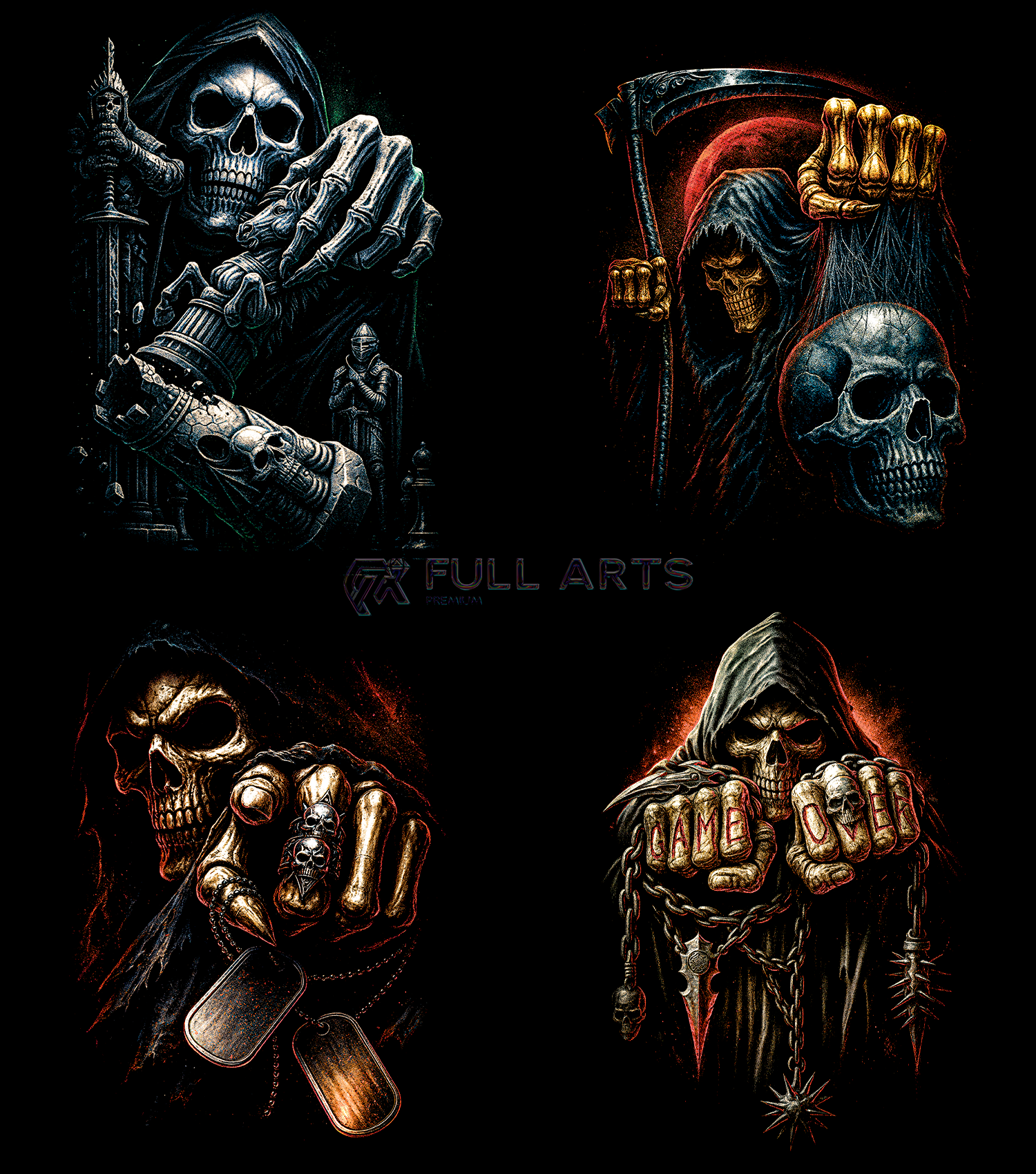 Skull Pack VOL.2 90+ Halftone Designs