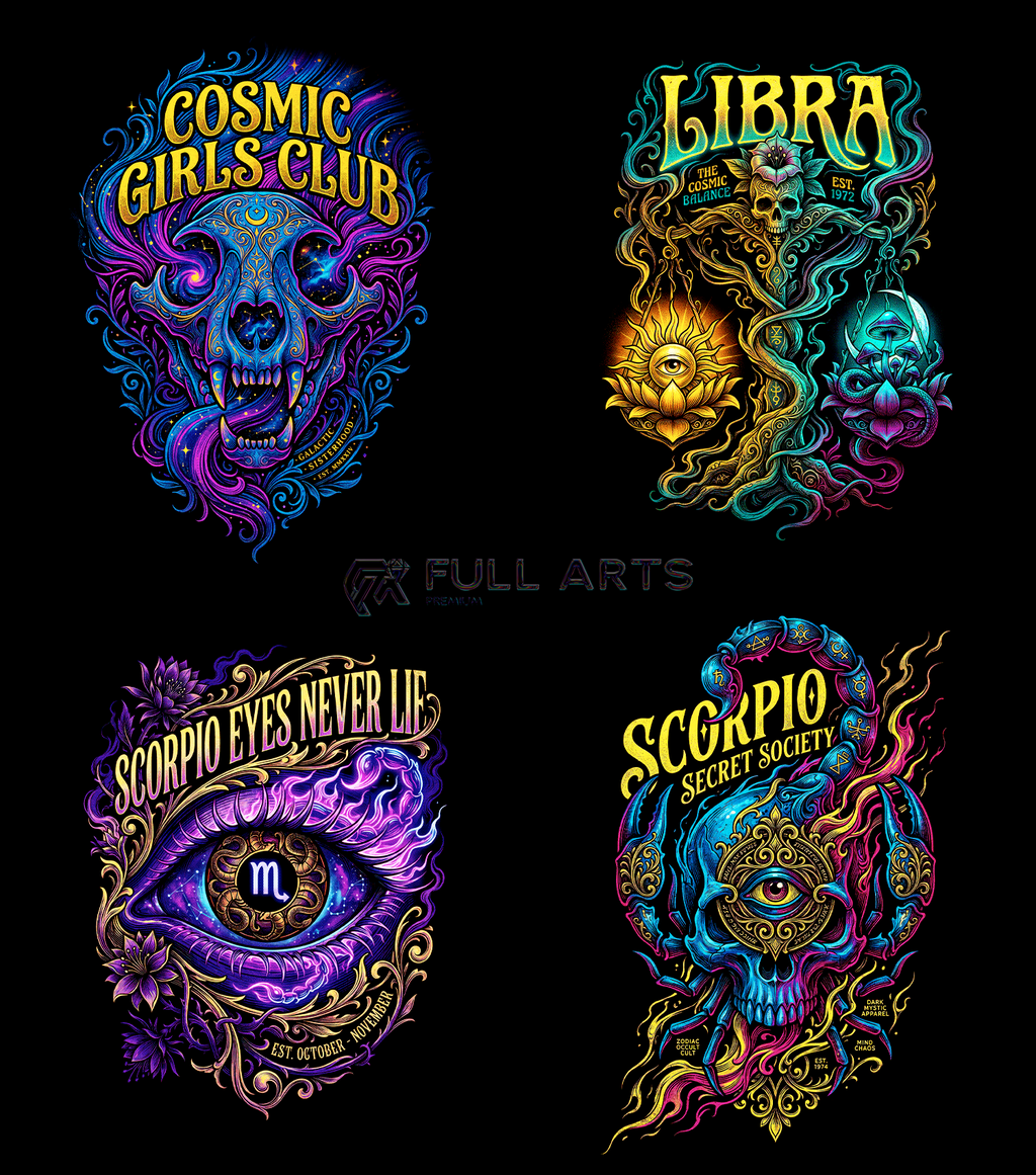 Zodiac Pack 120+ Halftone Designs