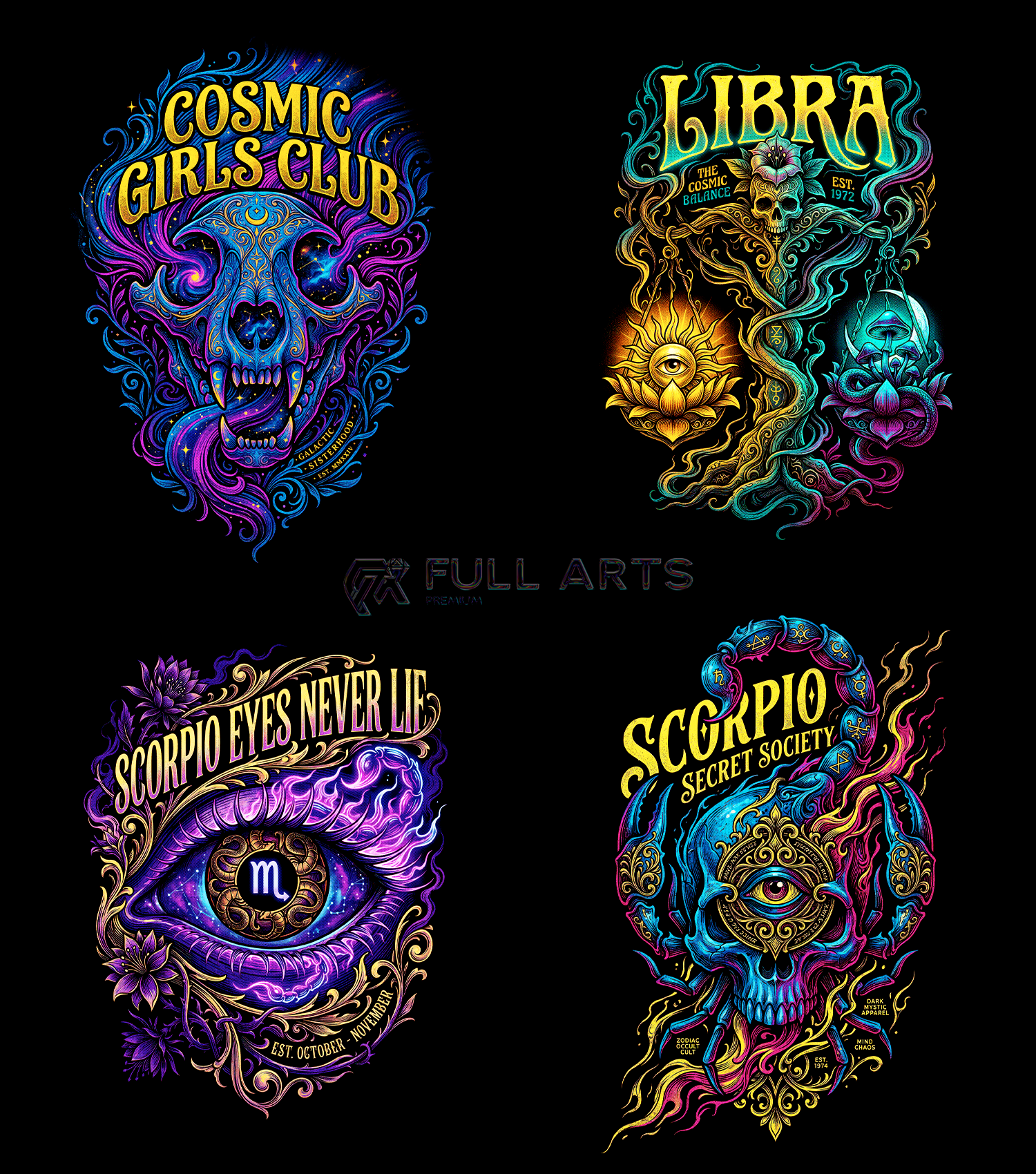 Zodiac Pack 120+ Halftone Designs